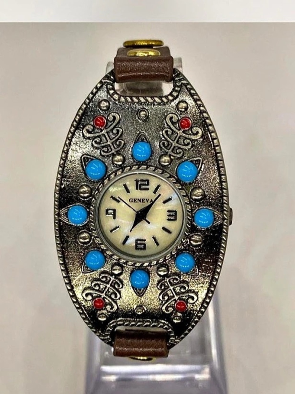 Southwestern *** Ladies *^^ Geneva * Turquoise Watch *^* Silverwear ***